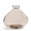 Soliflore dame jeanne verre rose Ø11xH9,5cm