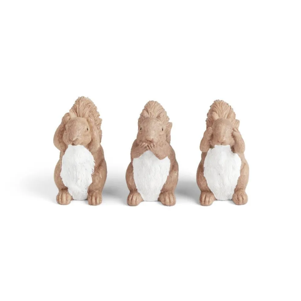 Statuettes 3 écureuils de la sagesse H8,5cm