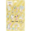 Sticker 3D enfant 1 feuille licorne ou ouistiti