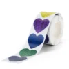 Stickers x330 coeurs colorés et irisés 8 couleurs