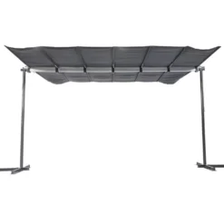 Store inclinable rétractable Aoste noir 375x250xH220cm 9,37m²