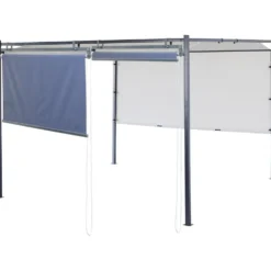 Store pour tonnelle rideau enroulable à manivelle 142xH210cm