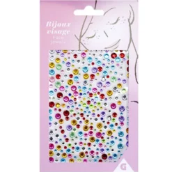 Strass visage à coller en acrylique (3 modèles)