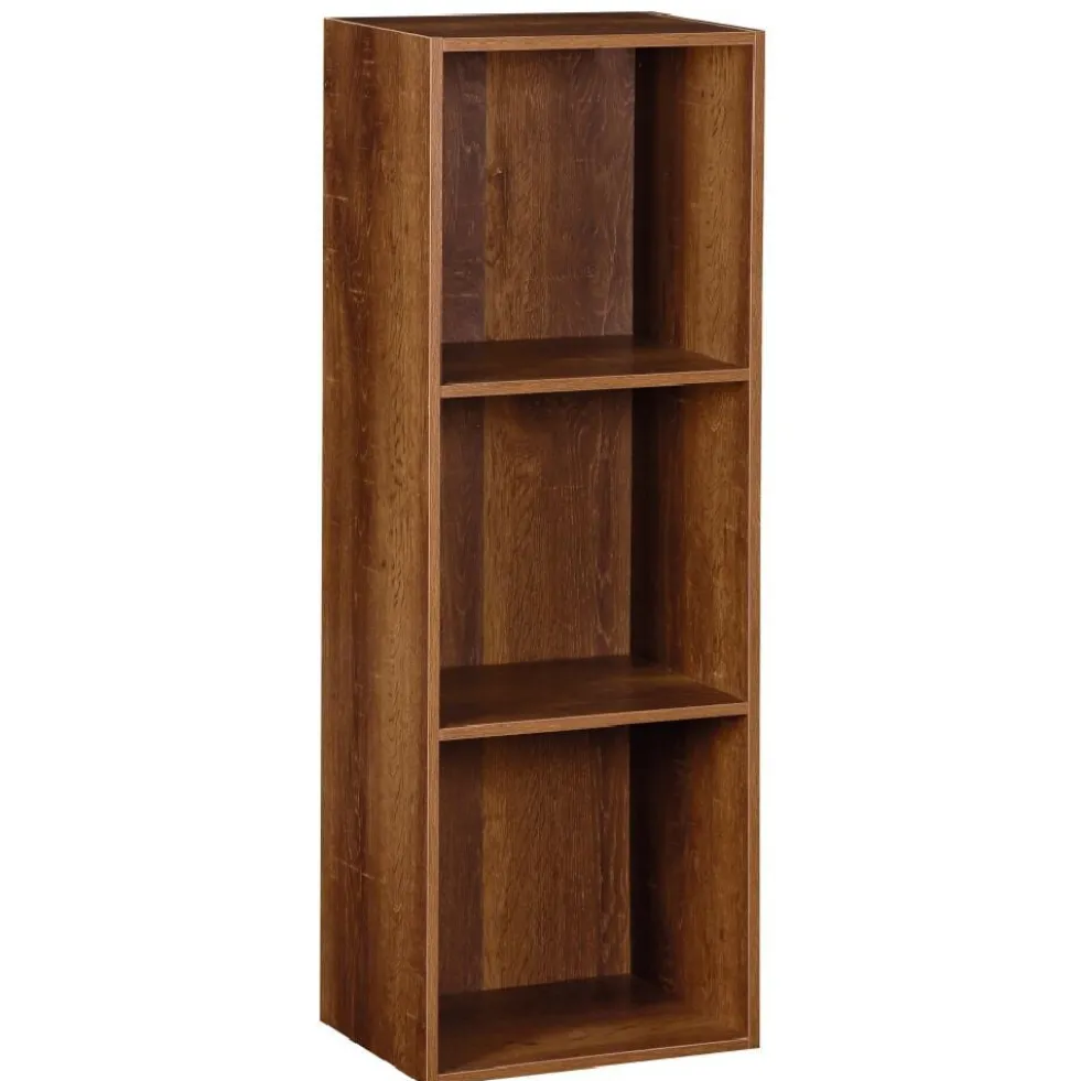 Structure Box Cube 3 cases 35,2x30x103,2cm bois marron