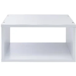 Structure Box Cube demi cube 35x30x17cm métal blanc