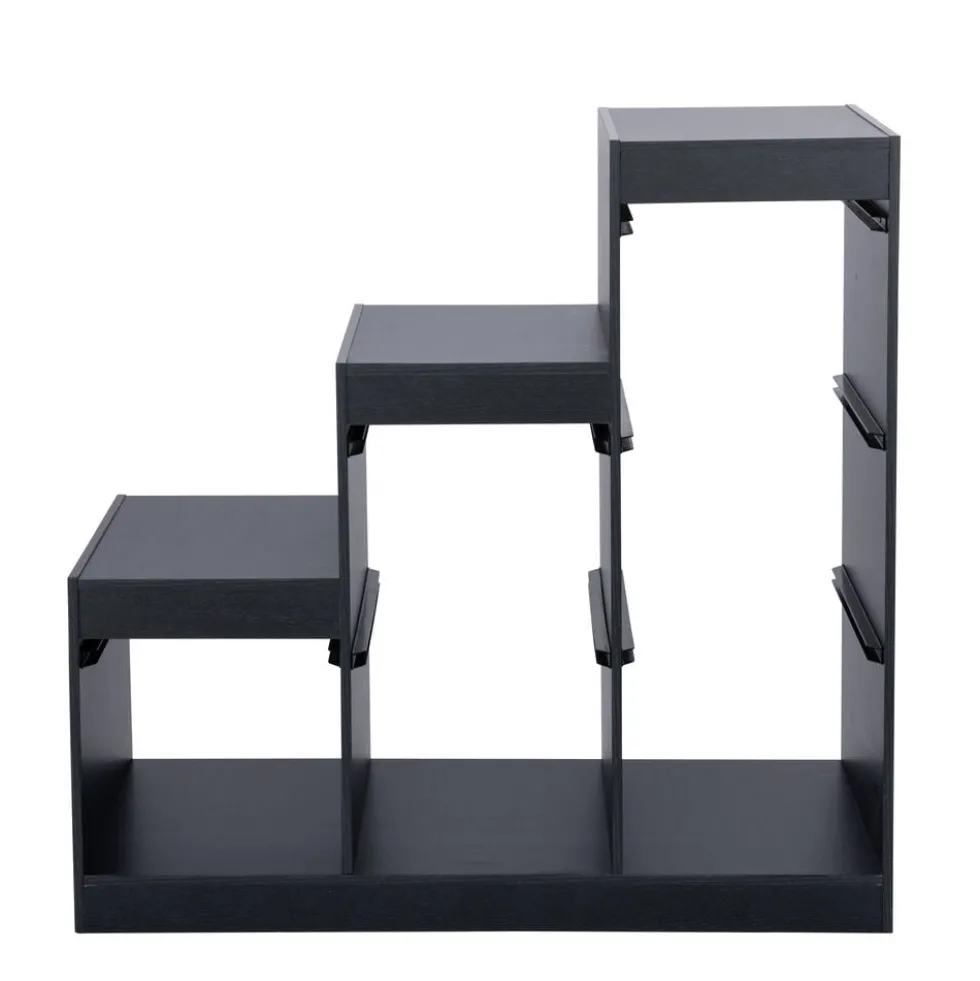 Structure de rangement en contreplaqué blanc forme escalier 97x44xH94cm