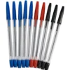 Stylo bille bleu noir rouge x10