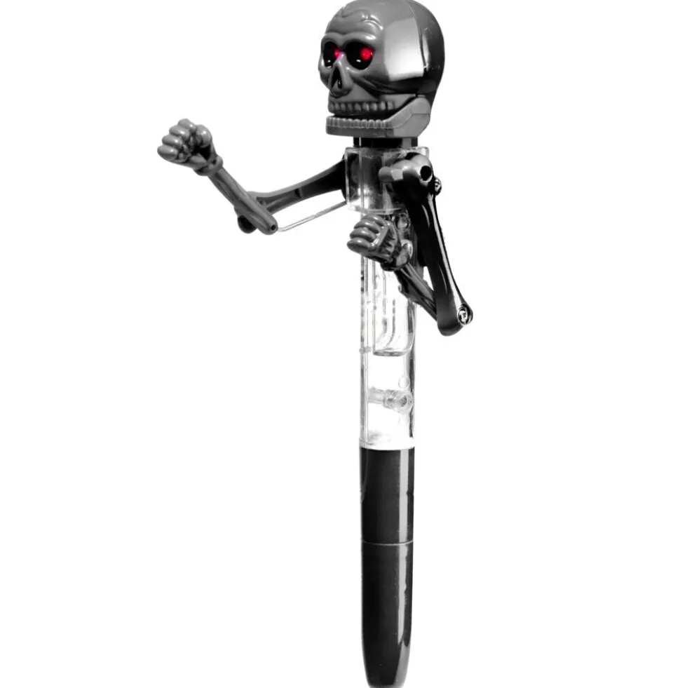 Stylo à bille fun squelette boxeur L14,5cm (4 modèles)