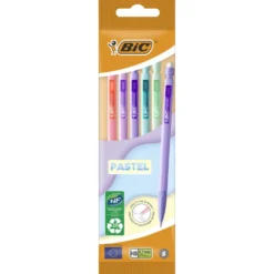 Stylo critérium HB 0,7mm x5 Bic Matic pastel avec gomme intégrée L15cm