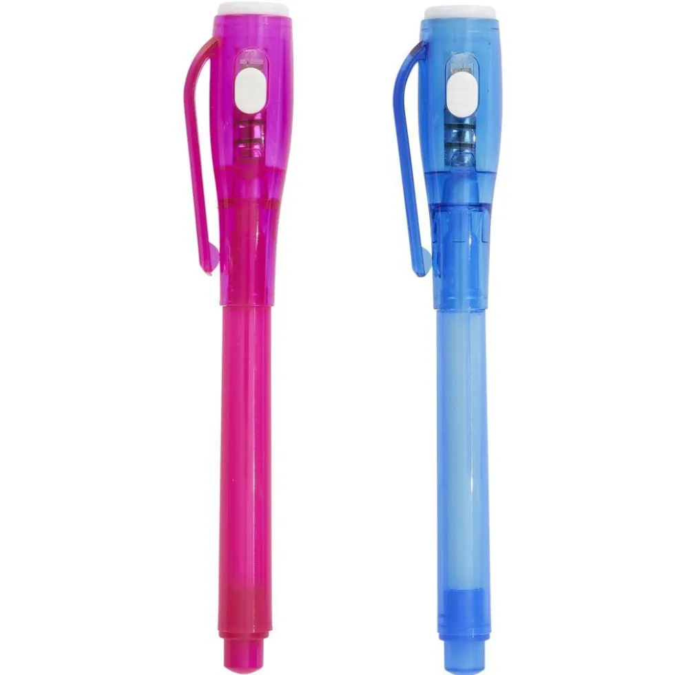 Stylo encre invisible (2 modèles bleu ou rose)