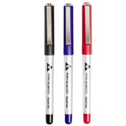 Stylo gel encre liquide noir bleu rouge x3