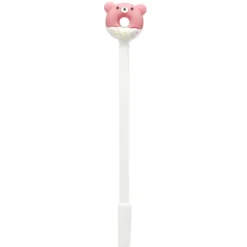 Stylo kawaii ourson donut funny rose et blanc L20cm