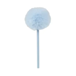 Stylo pompon tulle bleu L22cm