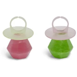 Sucette forme bague x2 fraise et pastèque
