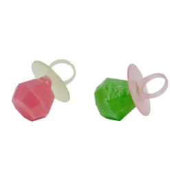Sucette forme bague x2 fraise et pastèque