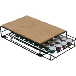 Support machine à café avec tiroir à capsules 21x31xH7,5cm