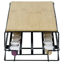 Support machine à café avec tiroir à capsules 21x31xH7,5cm