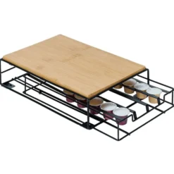Support machine à café avec tiroir à capsules 21x31xH7,5cm