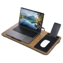 Support nomade pour ordinateur portable marron foncé L57xl30xH7,5cm