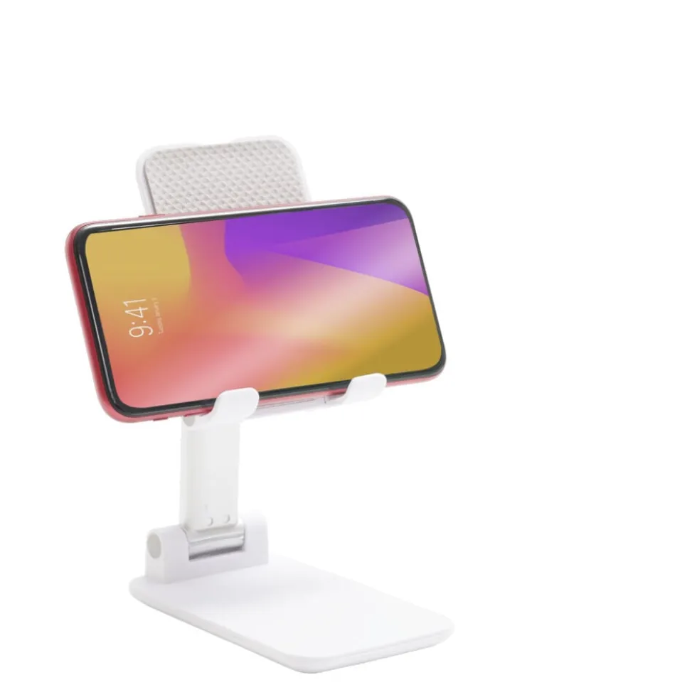 Support téléphone multiposition blanc 6,5x2,7xH11cm