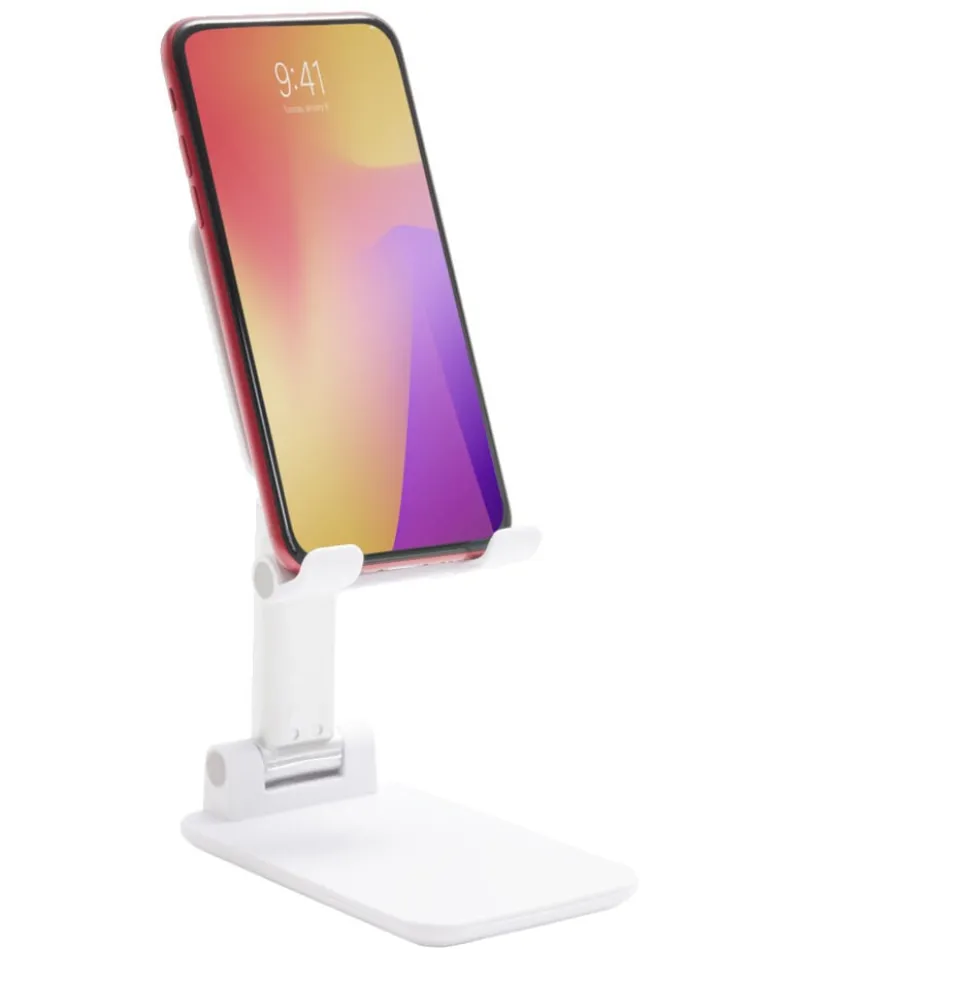 Support téléphone multiposition blanc 6,5x2,7xH11cm