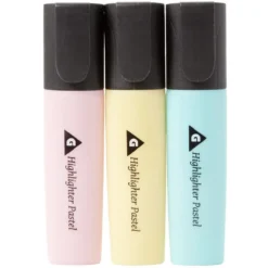Surligneurs x3 ABS bleu, jaune et rose