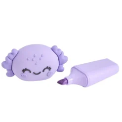Surligneur x2 forme animal L7,5cm (2 modèles capybara ou axolotl)