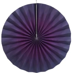 Suspension rosace papier violet x3