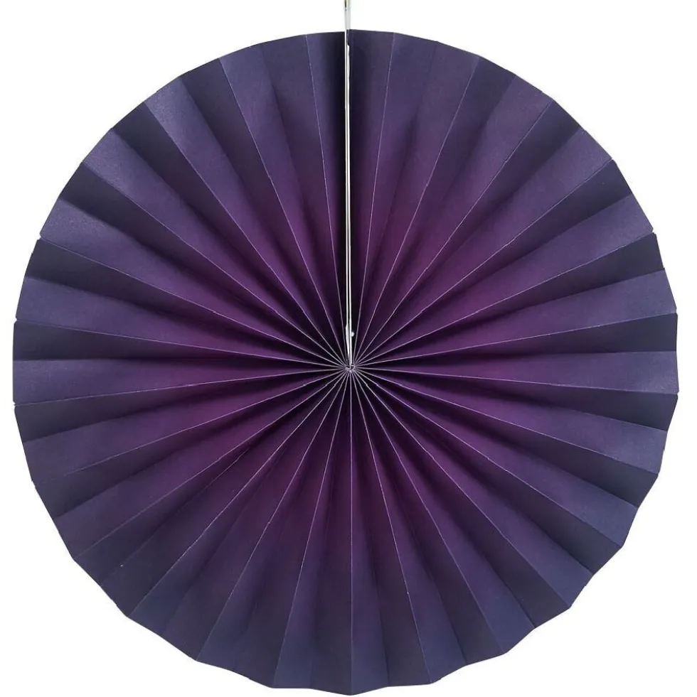 Suspension rosace papier violet x3