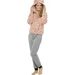 Sweat pyjama léopard pour adulte Taille S/M ou L