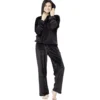 Sweat velours uni noir Taille S