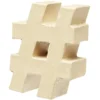 Symbole # à décorer en papier maché