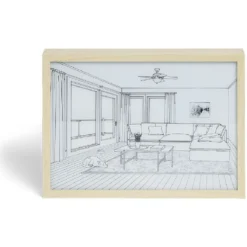 Tableau lumineux à led 3 modes d'éclairage - 32x23 cm