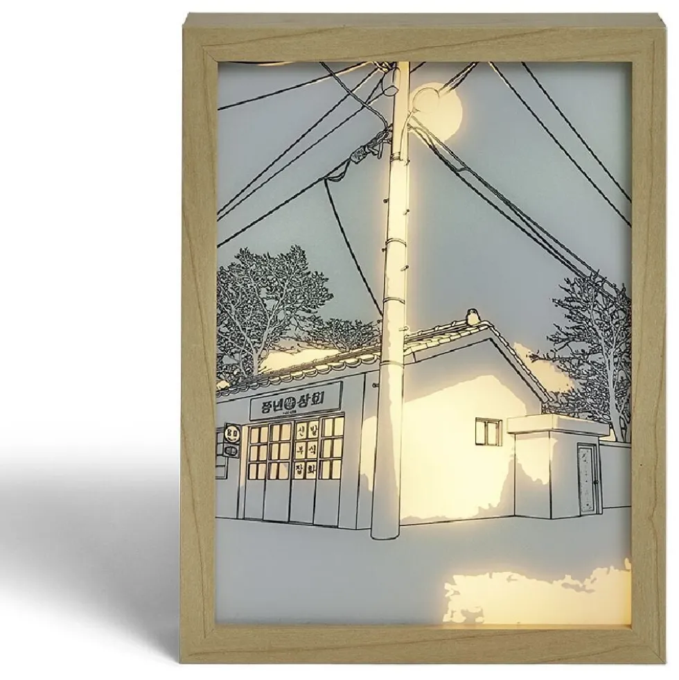 Tableau lumineux à led 3 modes d'éclairage - 22x17 cm