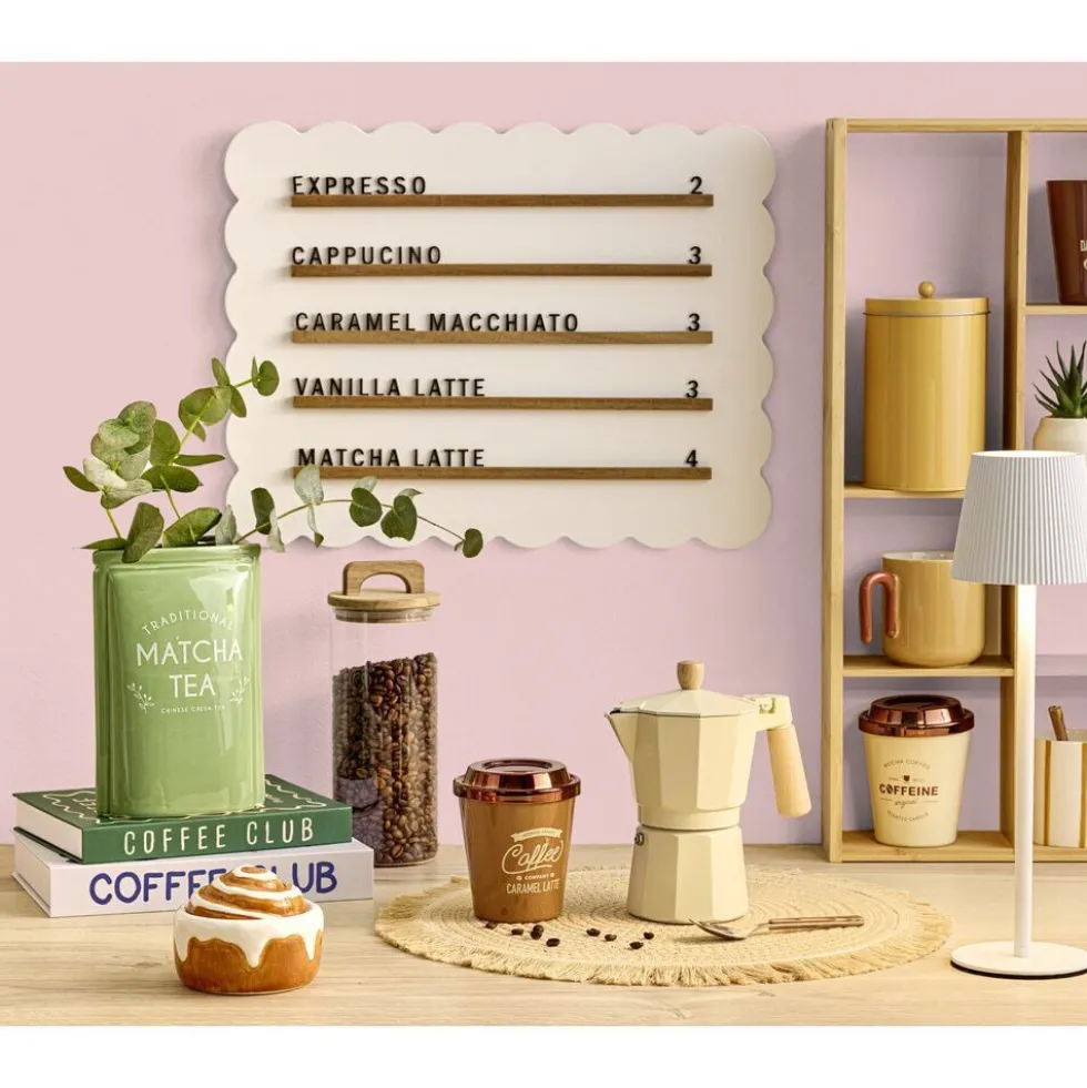 Tableau menu café en bois 35x45cm
