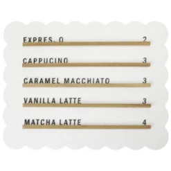 Tableau menu café en bois 35x45cm