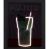 Tableau rectangulaire MOJITO avec verre contour néon 32x43cm