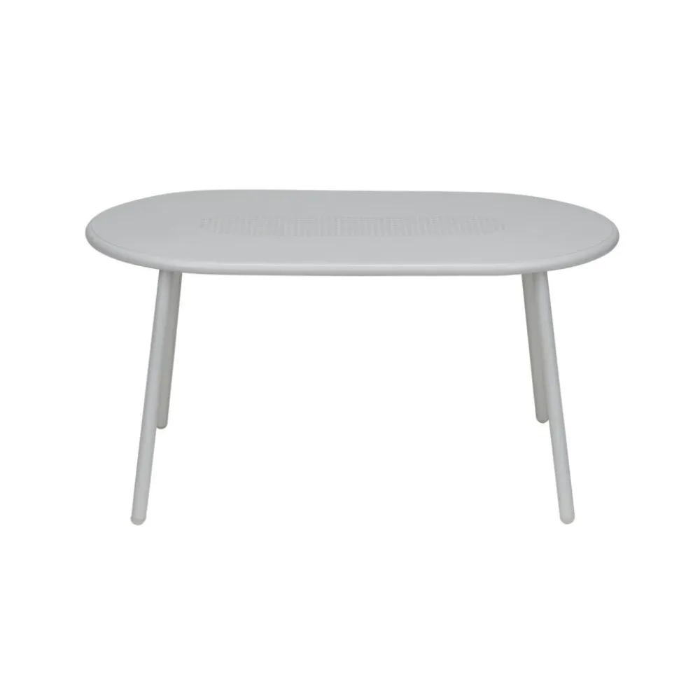 Table basse Faro métal gris clair 80x45xH40cm