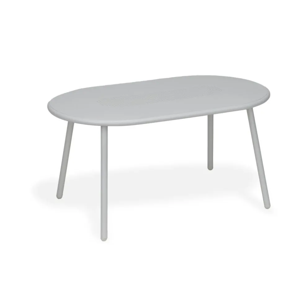 Table basse Faro métal gris clair 80x45xH40cm