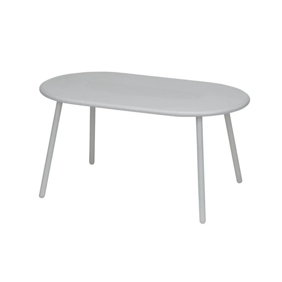 Table basse Faro métal gris clair 80x45xH40cm