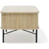 Table basse Grège bois naturel et noir - L100xH40xP50 cm
