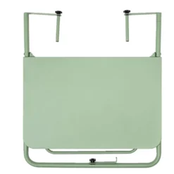 Table d'appoint pour balcon Oslow pliante acier vert sauge 60x40xH68cm