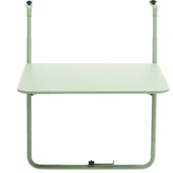 Table d'appoint pour balcon Oslow pliante acier vert sauge 60x40xH68cm