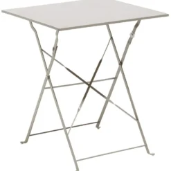 Table de jardin Boston pliante 2 personnes métal gris 60x60xH70cm