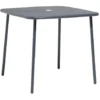 Table de jardin Fun 2 personnes métal gris 80x80xH72cm