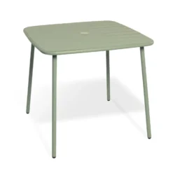 Table de jardin Fun 2 personnes métal vert 80x80xH72cm