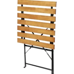 Table de jardin pliante Bali 2 personnes métal bois