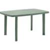 Table de jardin rectangulaire Viva plastique vert foncé 137x85xH72cm
