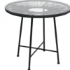 Table de jardin URBAN 2/4 personnes noir Ø85xH76cm