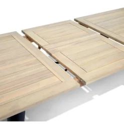 Table extensible Fabrik 6/8 personnes acacia naturel et métal noir 180/240x100xH75cm